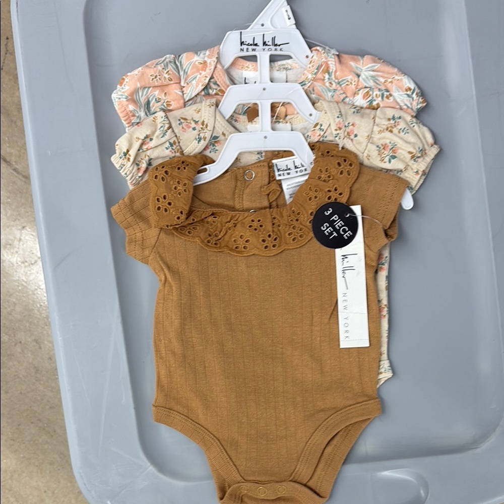 Kids Floral and Brown three Piece Set